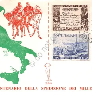 Reso Gratuito Italia 1960 - Spedizione dei Mille - FDC Venus - Annullo Napoli