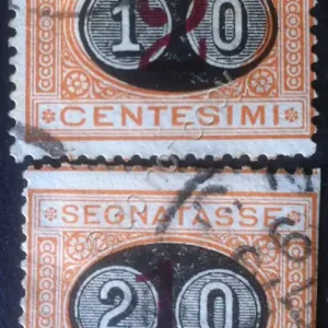 Italia Regno 1890/91 - Segnatasse 10c e 20c usati - Unif. 17/18 Prezzo Basso